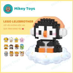 Đồ chơi xếp hình mini LELEBROTHER bộ khối xây dựng sáng tạo cho bé theo phong cách động vật gồm 12 mẫu siêu đáng yêu